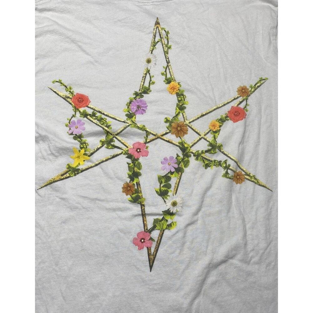 Bring Me The Horizon Floral Logo Hex Light Grey T-Shirt NWOT,